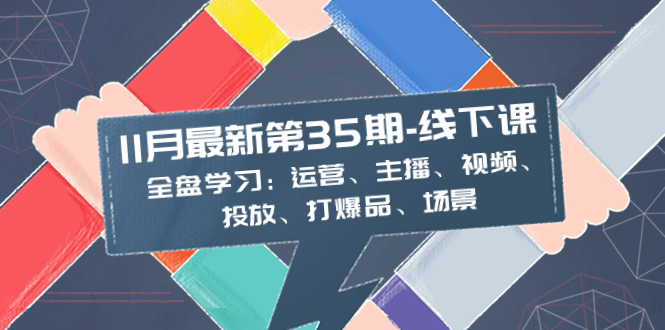 11月最新-35期-线下课:全盘学习:运营、主播、视频、投放、打爆品、场景