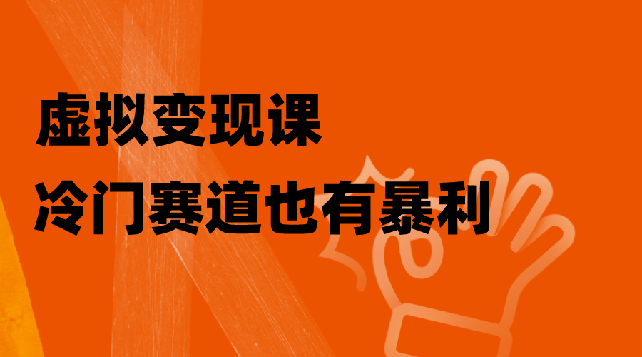 虚拟变现课,冷门赛道也有暴利,手把手教你玩转冷门私域