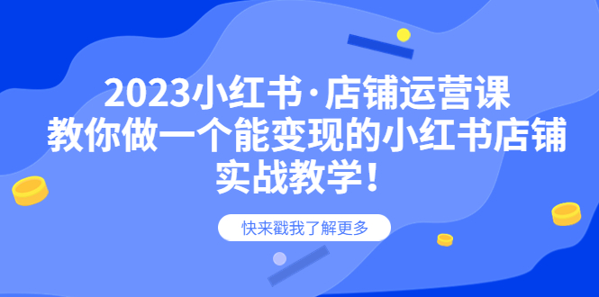 2023小红书·店铺运营课,教你做一个能变现的小红书店铺,20节-实战教学