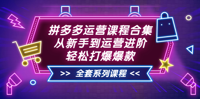 拼多多运营课程合集:从新手到运营进阶,轻松打爆爆款(全套系统课程)