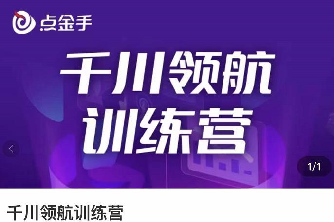 点金手·千川领航训练营,干川逻辑与算法的剖析与讲解(原价999)