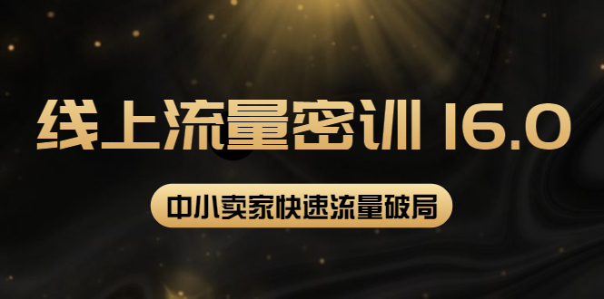 2022秋秋线上流量密训16.0:包含 暴力引流10W+中小卖家流量破局技巧 等等!