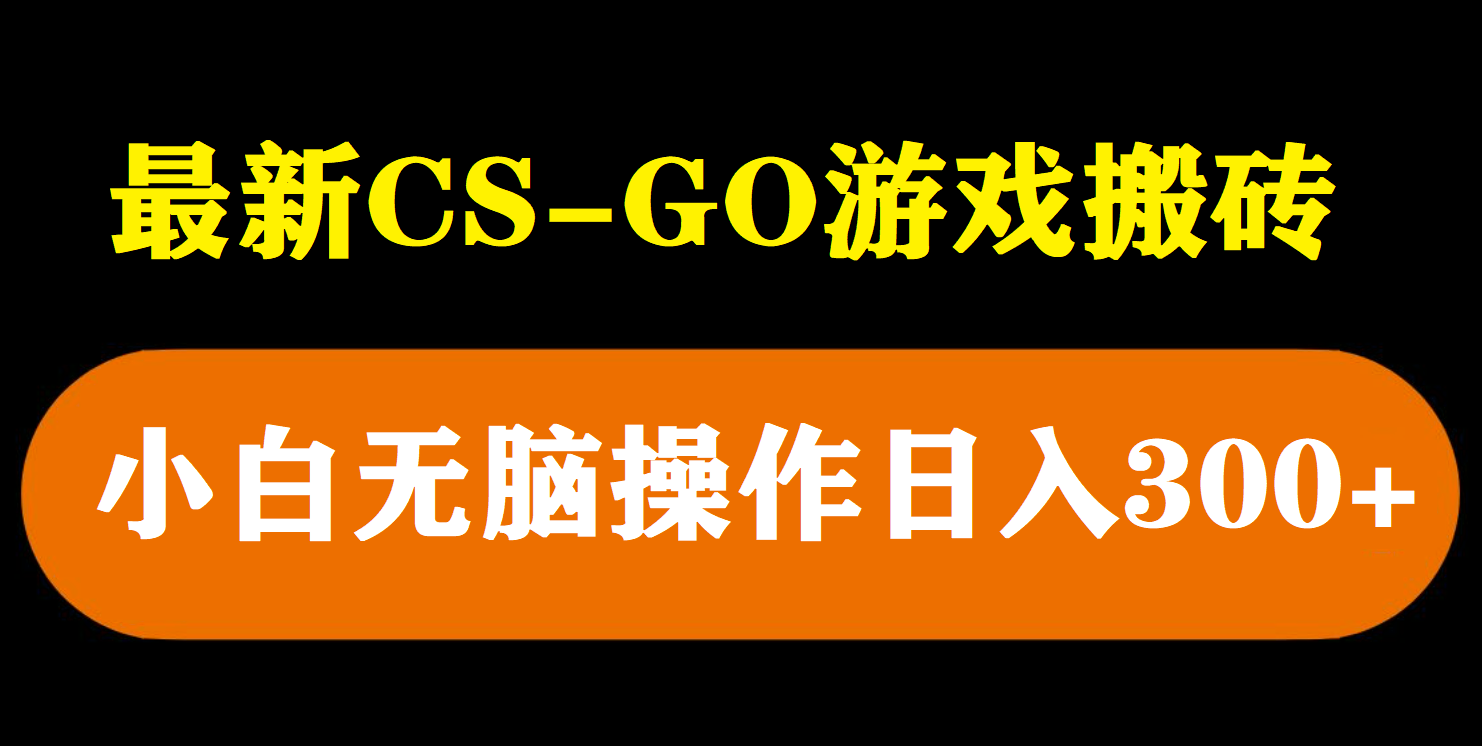 最新csgo游戏搬砖游戏,无需挂机小白无脑也能日入300+