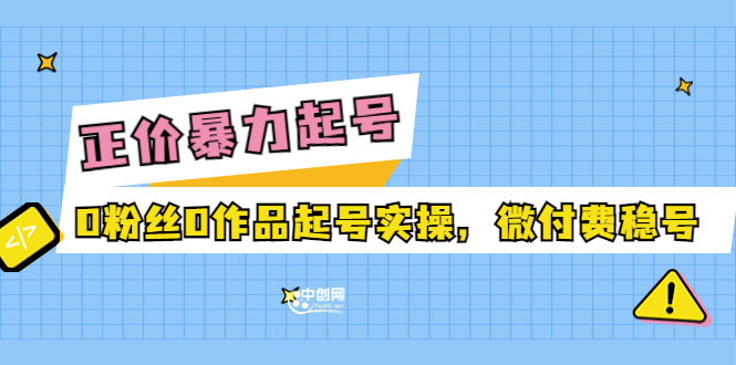 正价暴力起实操号:0粉丝0作品起号实操,微付费稳号