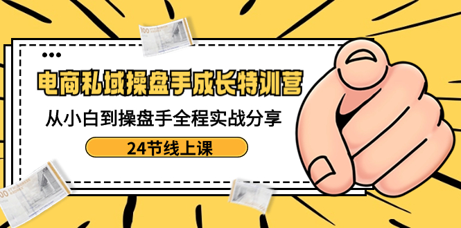 电商私域-操盘手成长特训营:从小白到操盘手全程实战分享-24节线上课