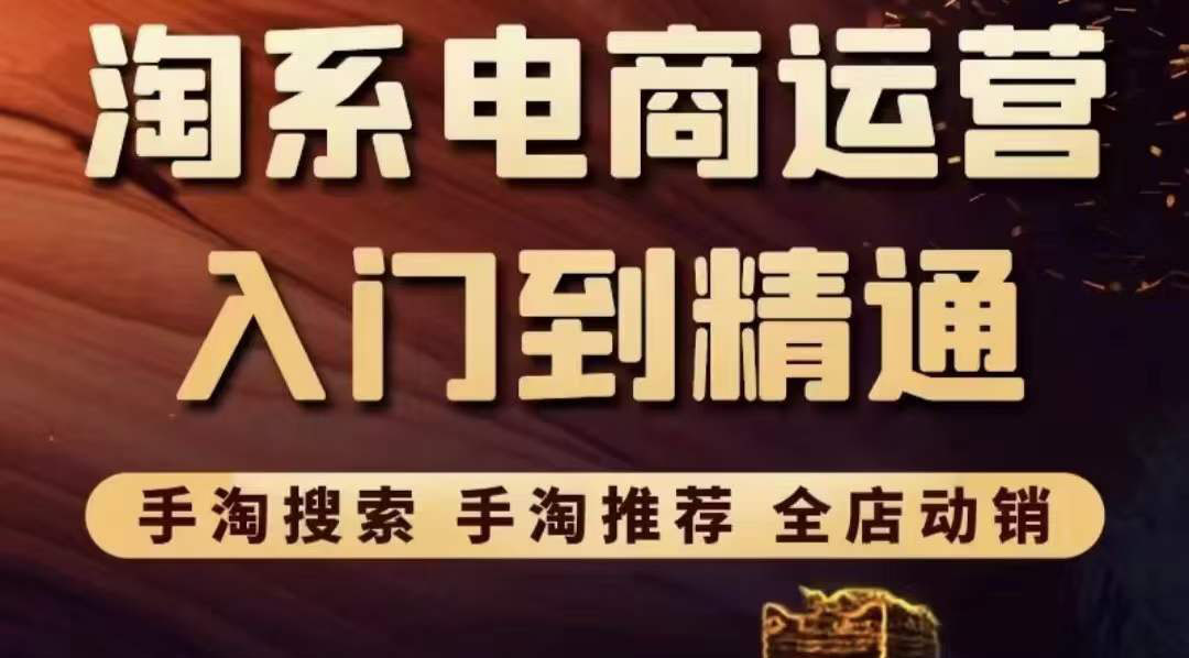 淘系电商入门到精通 手淘搜索,手淘推荐,全店动销