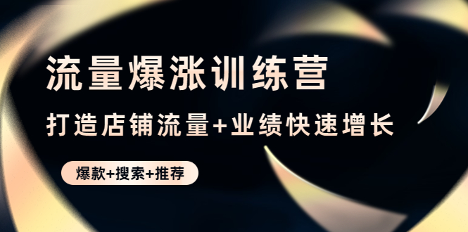 流量爆涨训练营:打造店铺流量+业绩快速增长 (爆款+搜索+推荐)