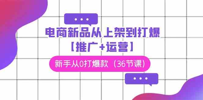 电商 新品从上架到打爆【推广+运营】,新手从0打爆款(36节课)